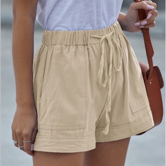 Private Label Pants - Khaki Tencel Shorts w/4 Pockets